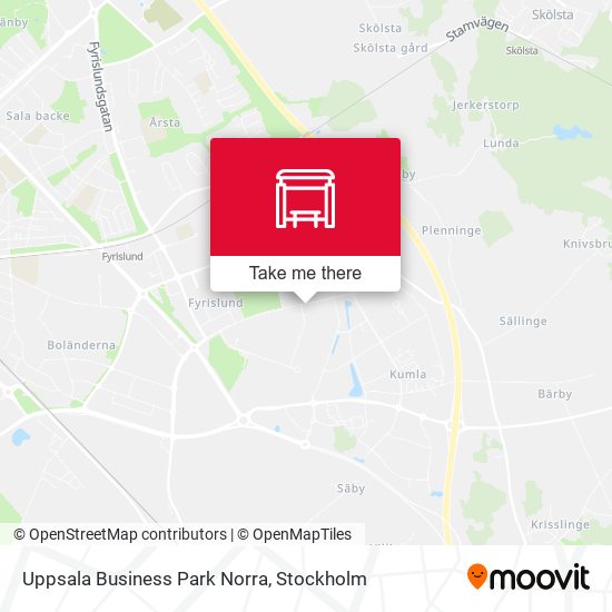 Uppsala Business Park Norra map