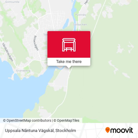 Uppsala Nåntuna Vägskäl map