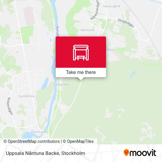 Uppsala Nåntuna Backe map