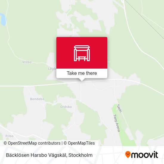 Bäcklösen Harsbo Vägskäl map