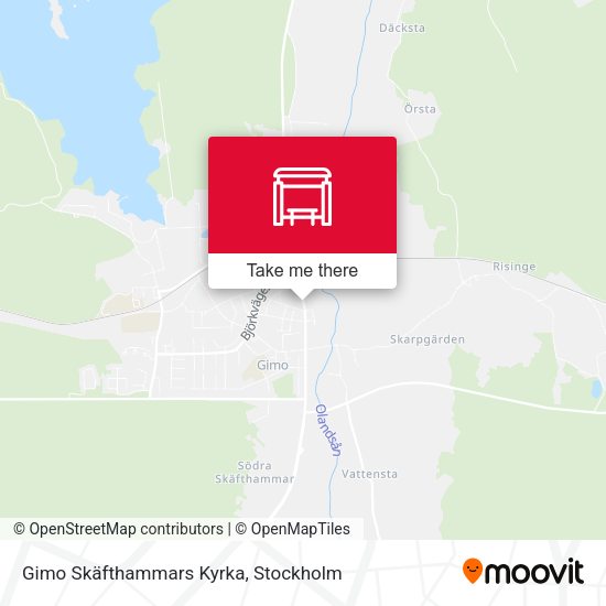 Gimo Skäfthammars Kyrka map