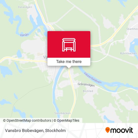 Vansbro Bobevägen map