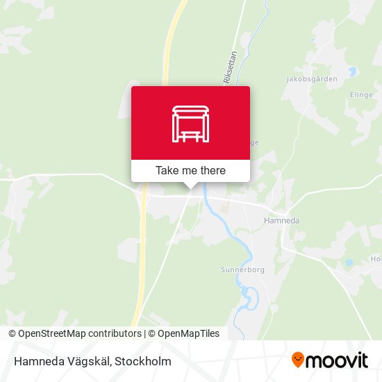 Hamneda Vägskäl map