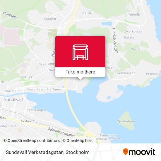 Sundsvall Verkstadsgatan map