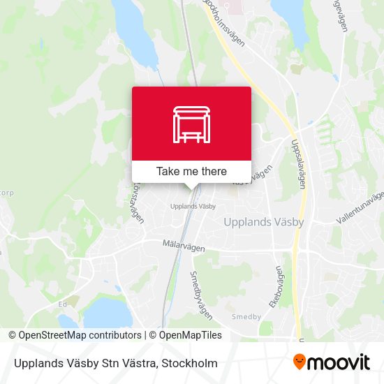 Upplands Väsby Stn Västra map