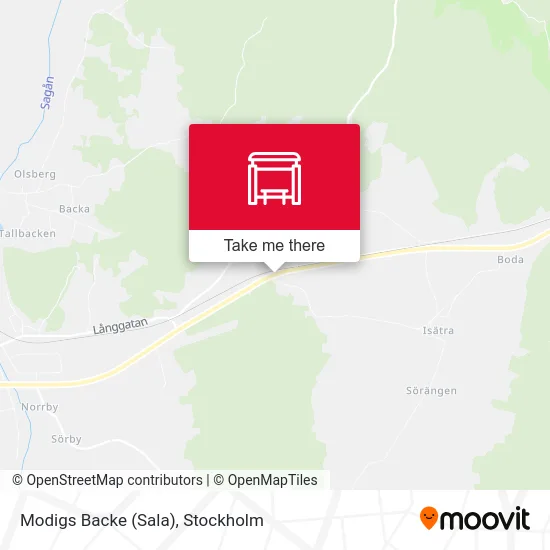 Modigs Backe (Sala) map