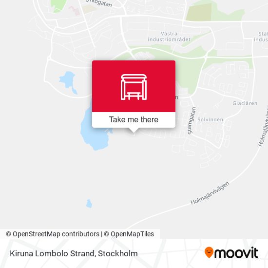 Kiruna Lombolo Strand map