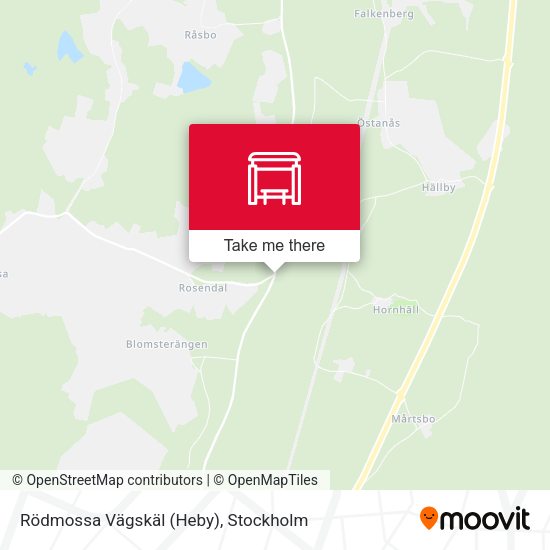 Rödmossa Vägskäl (Heby) map