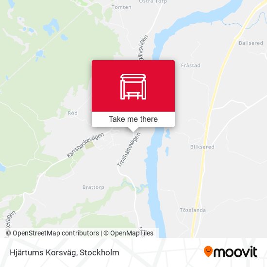 Hjärtums Korsväg map