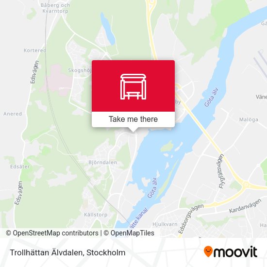 Trollhättan Älvdalen map