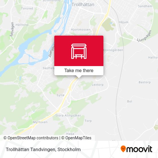 Trollhättan Tandvingen map