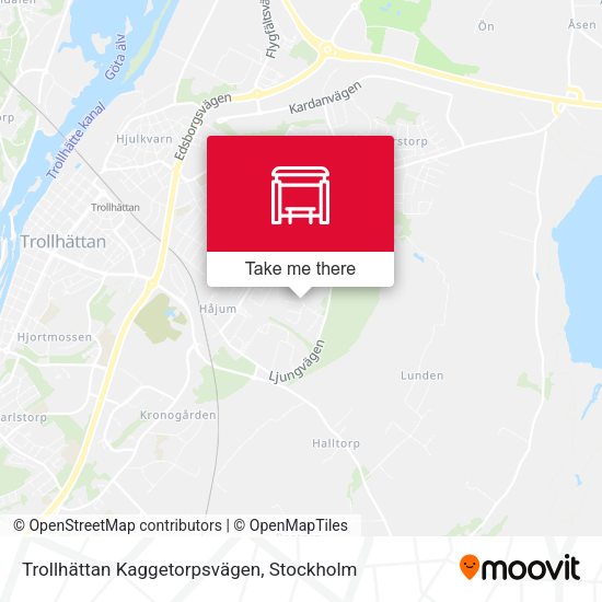 Trollhättan Kaggetorpsvägen map