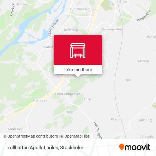 Trollhättan Apollofjärilen map