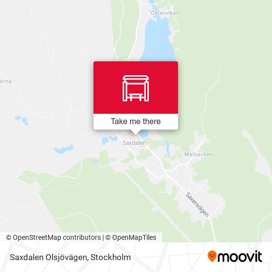 Saxdalen Olsjövägen map
