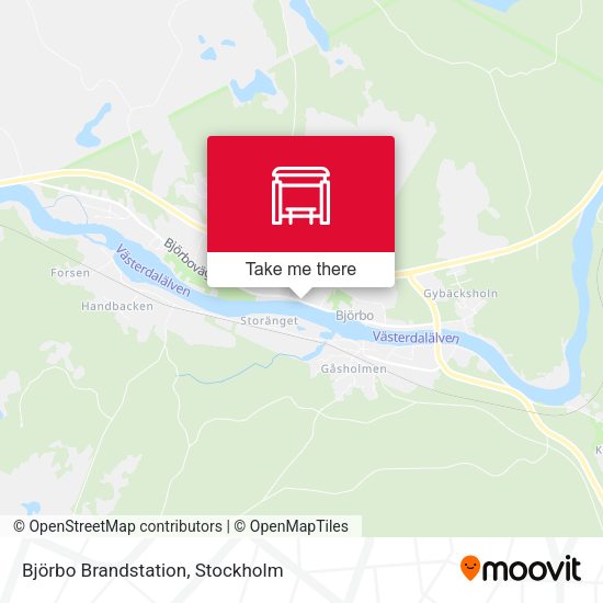 Björbo Brandstation map
