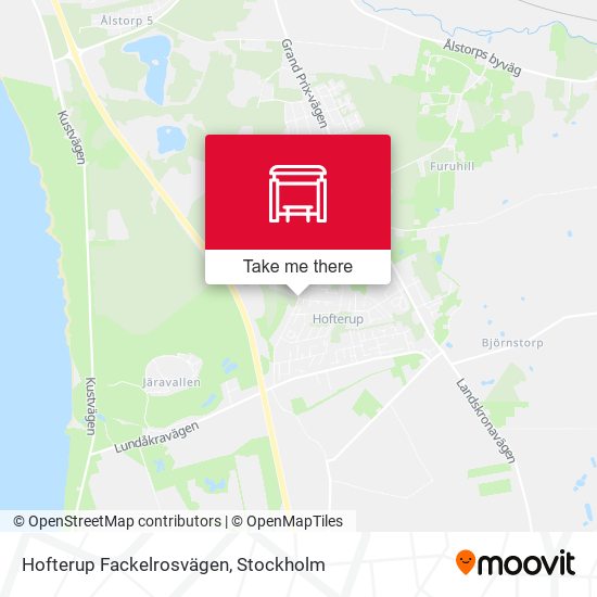Hofterup Fackelrosvägen map