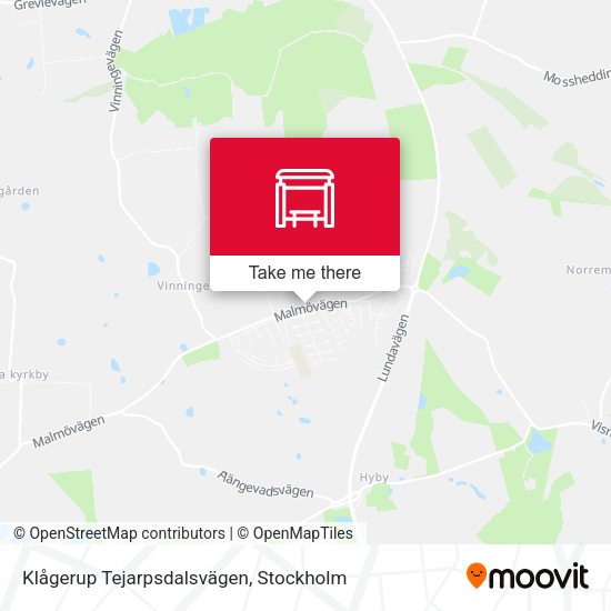 Klågerup Tejarpsdalsvägen map
