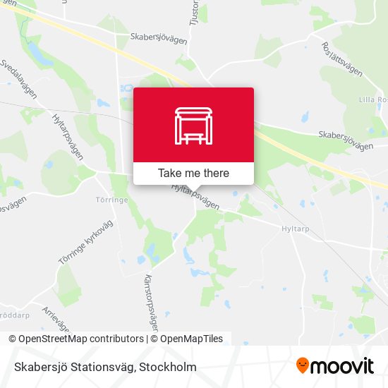 Skabersjö Stationsväg map