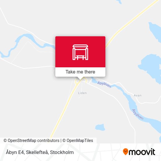 Åbyn E4, Skellefteå map