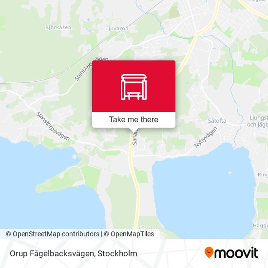 Orup Fågelbacksvägen map