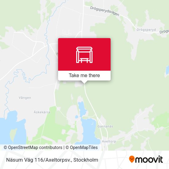 Näsum Väg 116/Axeltorpsv. map