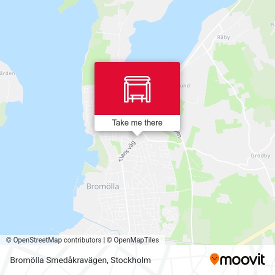 Bromölla Smedåkravägen map