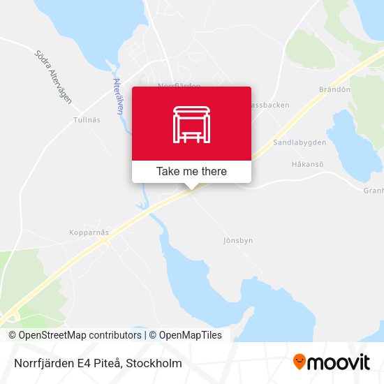 Norrfjärden E4 Piteå map