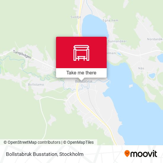 Bollstabruk Busstation map