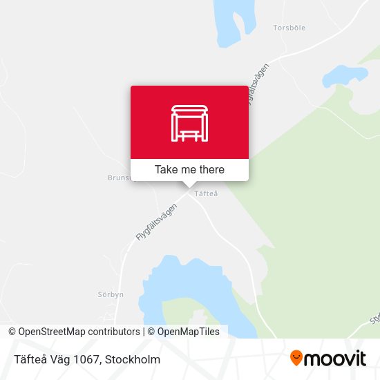 Täfteå Väg 1067 map
