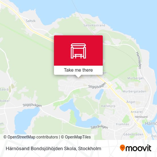 Härnösand Bondsjöhöjden Skola map