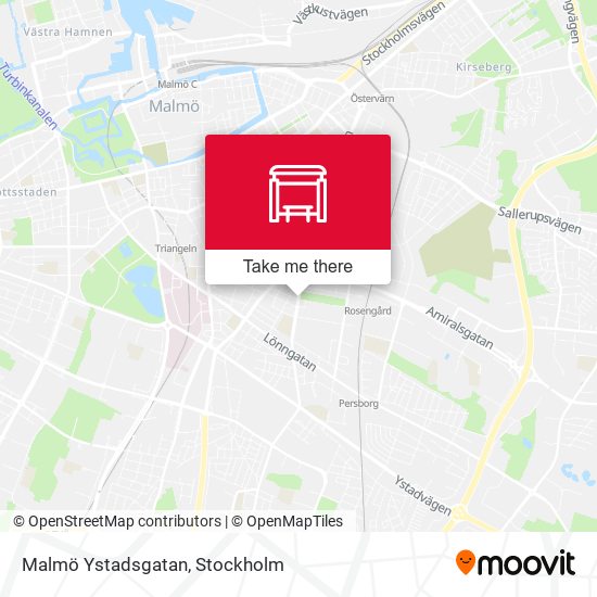 Malmö Ystadsgatan map