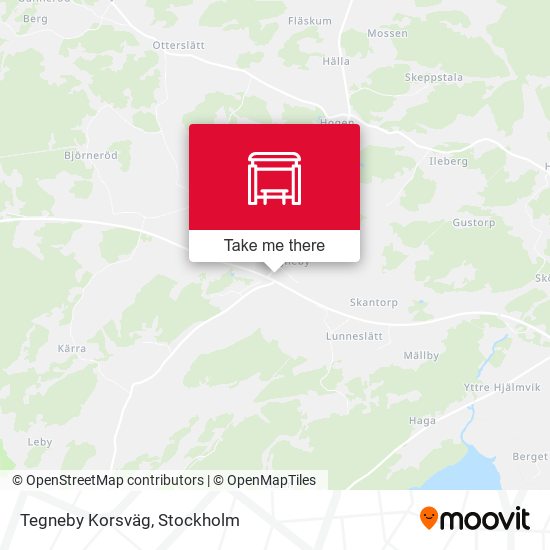 Tegneby Korsväg map