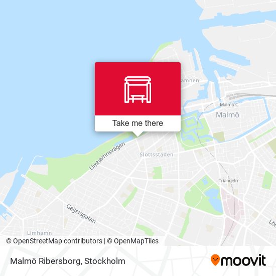 Malmö Ribersborg map
