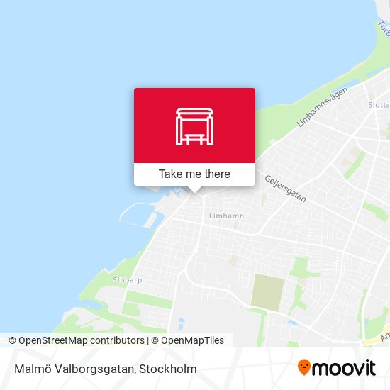 Malmö Valborgsgatan map