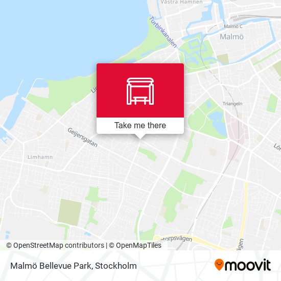 Malmö Bellevue Park map