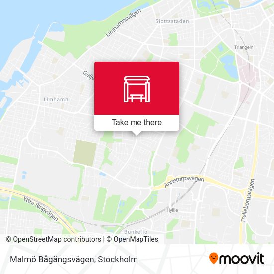 Malmö Bågängsvägen map