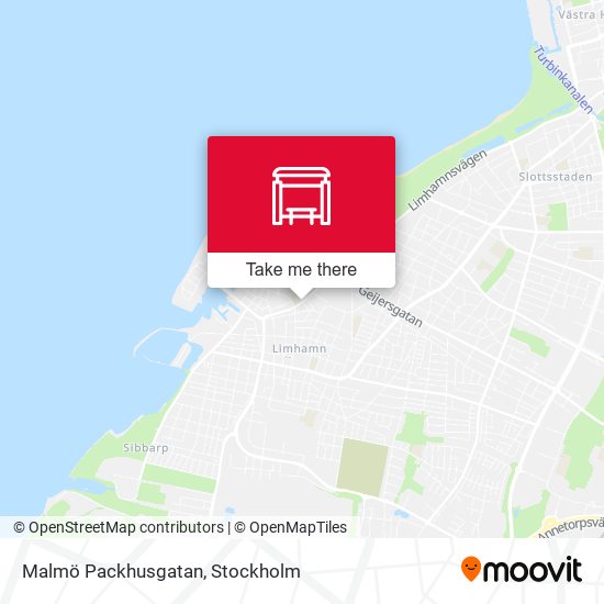 Malmö Packhusgatan map