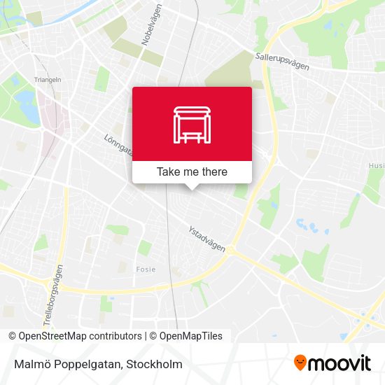 Malmö Poppelgatan map