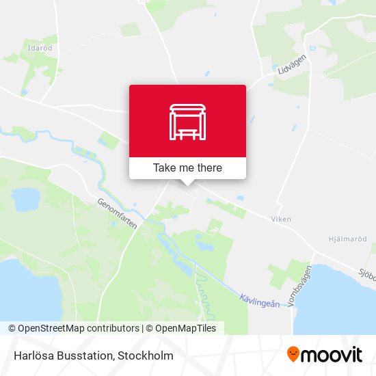 Harlösa Busstation map