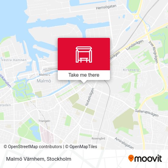 Malmö Värnhem map