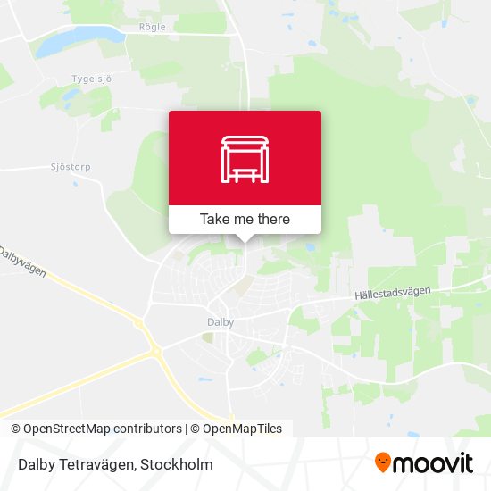 Dalby Tetravägen map