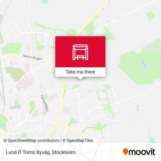 Lund Ö Torns Byväg map