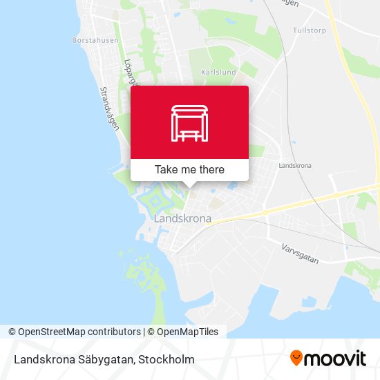 Landskrona Säbygatan map