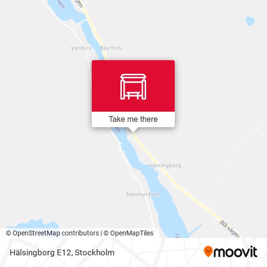 Hälsingborg E12 map