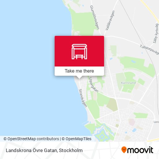 Landskrona Övre Gatan map