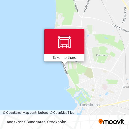 Landskrona Sundgatan map
