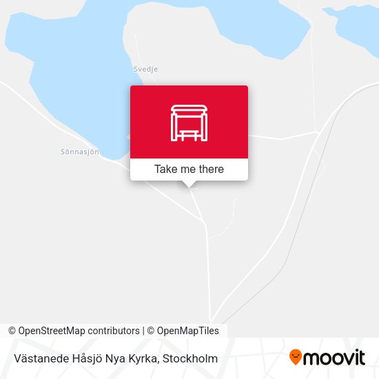 Västanede Håsjö Nya Kyrka map