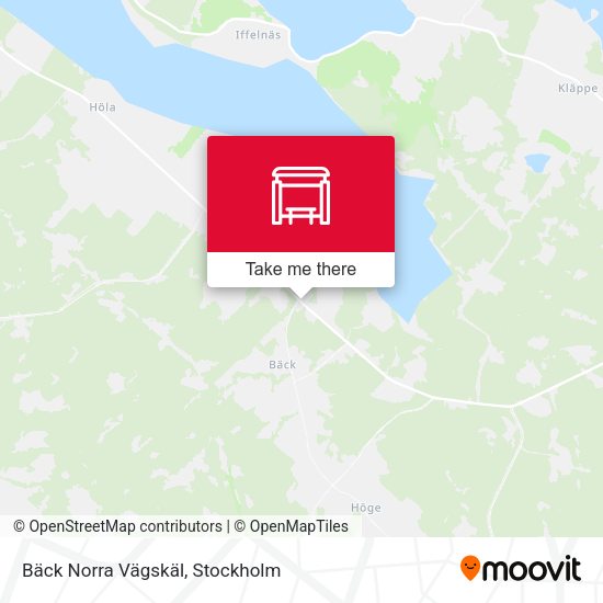 Bäck Norra Vägskäl map