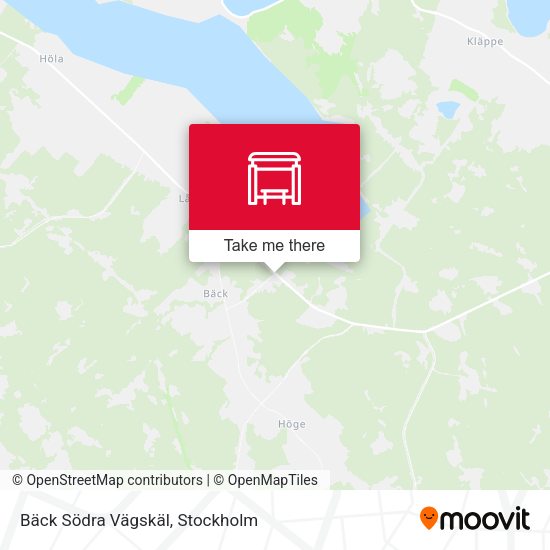 Bäck Södra Vägskäl map