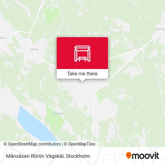 Månsåsen Rörön Vägskäl map